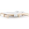 vidaXL Day Bed | Natural pine | Solid pine wood | Double | Expandable | Day Bed