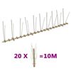 vidaXL 2-row Plastic Bird & Pigeon Spikes Set of 20 10 m