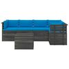 vidaXL 6 Piece Garden Pallet Lounge Set with Cushions Solid Pinewood