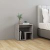 vidaXL 806336 vidaXL Bed Cabinet Concrete Grey 40x30x40 cm Engineered Wood