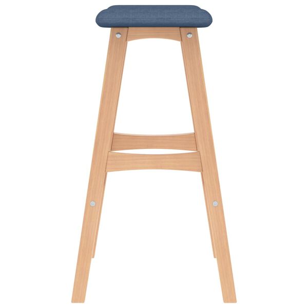 vidaXL Bar Stools 2 pcs Blue Fabric