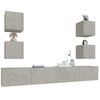 vidaXL 6 Piece TV Cabinet Set Concrete Grey Engineered Wood