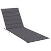 vidaXL Folding Sun Lounger with Cushion Solid Wood Acacia