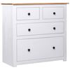 vidaXL Sideboard White 80x40x83 cm Pinewood Panama Range