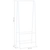 vidaXL Clothes Rack 59x35x150 cm White