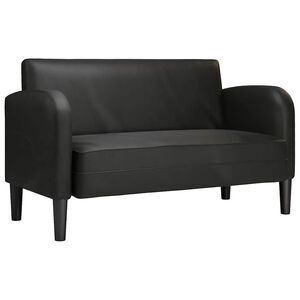 vidaXL Loveseat Sofa Black 110 cm Faux Leather