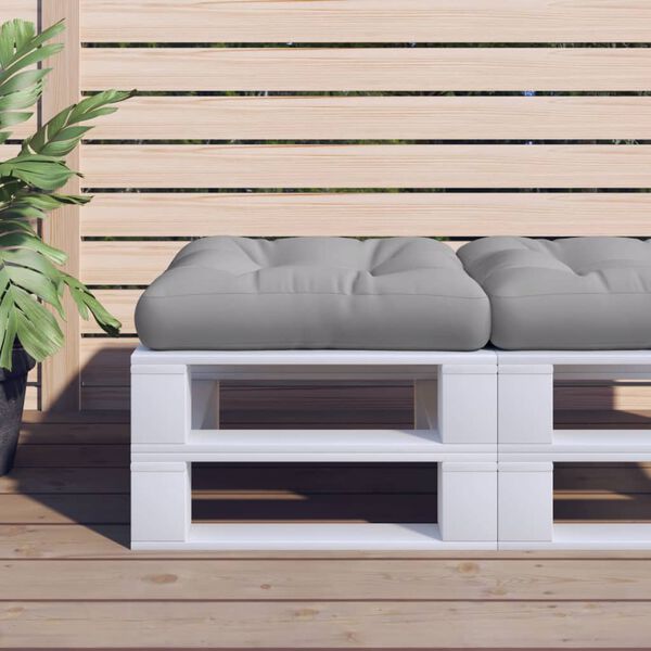 vidaXL Pallet Cushion Grey Fabric