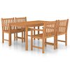 vidaXL 5 Piece Garden Dining Set 150x90 cm Solid Teak Wood