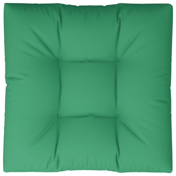 vidaXL Pallet Cushion Green 80x80x12 cm Fabric