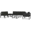 vidaXL Single Sofa with Cushions Aluminium Anthracite