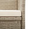 vidaXL 3 Piece Garden Dining Set Beige
