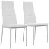 vidaXL Dining Chairs 2 pcs White Faux Leather