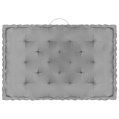 vidaXL Pallet Floor Cushions 7 pcs Grey Cotton