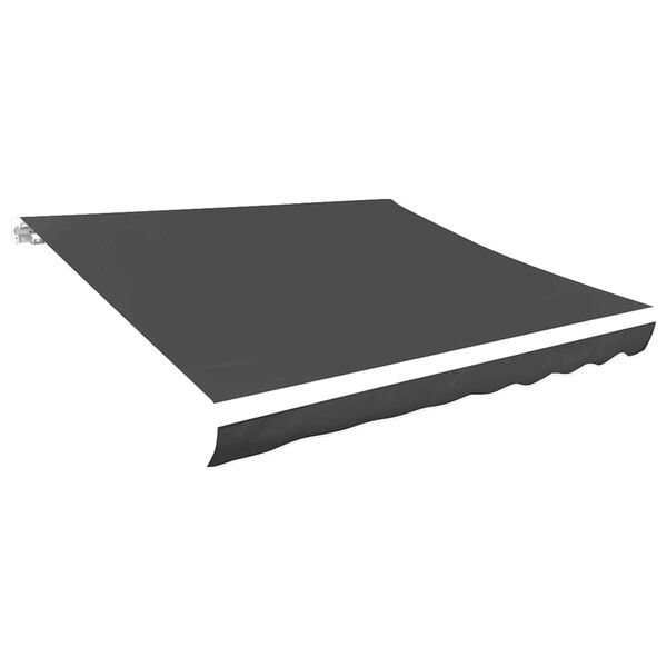 vidaXL Awning Top Sunshade Canvas Anthracite 3x2.5 m