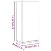 vidaXL Wall-mounted Bathroom Cabinet Sonoma Oak 32x20x67 cm