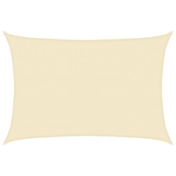 vidaXL Sunshade Sail 160 g/m² Cream 4x5 m HDPE