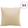 vidaXL Throw Pillows 4 pcs Beige 40x40 cm Fabric