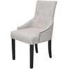vidaXL Dining Chairs 4 pcs Cream Grey Fabric