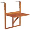 vidaXL Balcony Table | Brown | Solid Acacia wood | Compact | Foldable