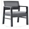 vidaXL 3 Piece Garden Lounge Set Plastic Anthracite