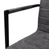 vidaXL Cantilever Dining Chairs 2 pcs Dark Grey Faux Leather