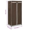 vidaXL Wardrobes 2 pcs Brown 75x50x160 cm