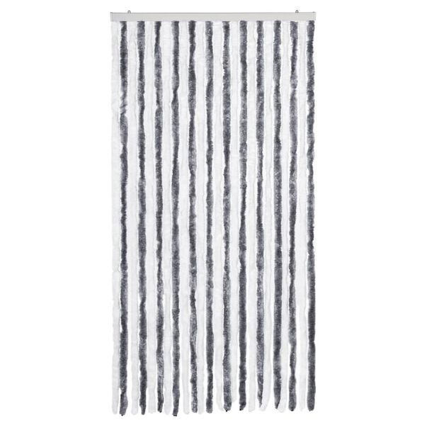 vidaXL Insect Curtain Grey and White 100x220 cm Chenille