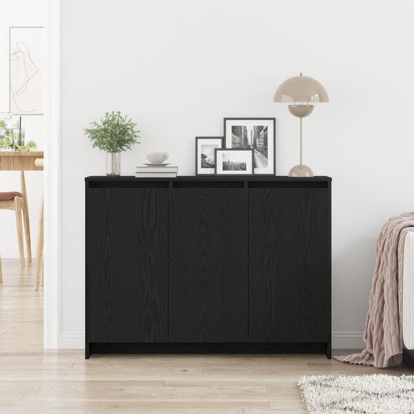 vidaXL Sideboard Black 102 x 29.5 x 75 cm Engineered wood