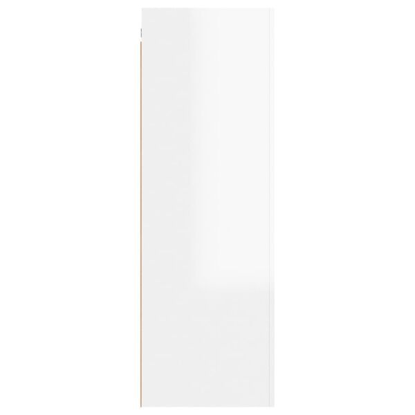 vidaXL TV Cabinet High Gloss White 30.5x30x90 cm Engineered Wood