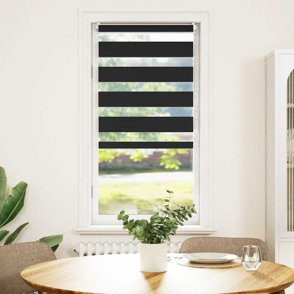 vidaXL Zebra blind 40.9x100 cm Fabric Width 36.7 cm black