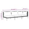 vidaXL 3 Piece Garden Lounge Set Dark Grey Half Round Poly Rattan