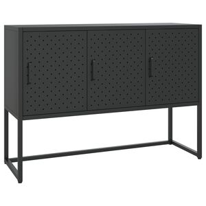 vidaXL Sideboard | Black | Steel | Medium | Sideboard | Rectangular | Modern