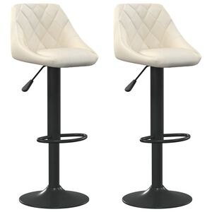 vidaXL Bar Stools 2 pcs Cream Velvet