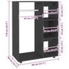 vidaXL Wardrobe Black 80x40x110 cm Engineered Wood