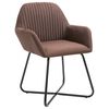 vidaXL Dining Chairs 2 pcs Brown Fabric