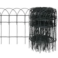 vidaXL Garden Border Fence Powder-coated Iron 10x0.4 m