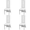 vidaXL Dining Chairs 4 pcs White Faux Leather