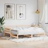 vidaXL Daybed with Trundle without Mattress 90x200 cm Solid Wood