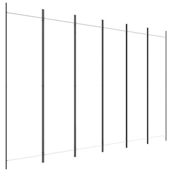 vidaXL 6-Panel Room Divider White 300x200 cm Fabric