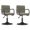 vidaXL Swivel Dining Chairs 2 pcs Light Grey Velvet