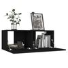 vidaXL 6 Piece TV Cabinet Set Black Engineered Wood