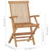 vidaXL Garden Chairs with Blue Cushions 2 pcs Solid Teak Wood