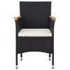 vidaXL Garden Dining Chairs 2 pcs Poly Rattan Black