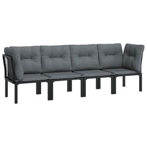 vidaXL Garden Lounge Set | Black and Grey