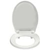 vidaXL Soft-close Toilet Seat White Oval