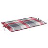 vidaXL Sun Lounger Cushion Red Check Pattern 186x58x4cm Oxford Fabric