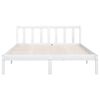 vidaXL Bed Frame without Mattress White Solid Wood 160x200 cm