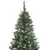vidaXL Artificial Christmas Tree with Pine Cones and White Glitter 210 cm