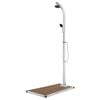 vidaXL Garden Shower with Brown Base 220 cm Aluminium