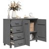 vidaXL Sideboard HAMAR Dark Grey 113x40x80 cm Solid Wood Pine